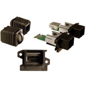 KUSB67X-AS1N-PM, USB-коннекторы IP67 USB A SOCKET TO PCB PUSH/PULL