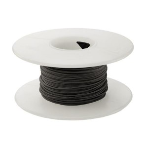 R26BLK-0100, Монтажный провод 26AWG KYNAR INSUL 100' SPOOL BLACK