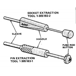 1-305183-2, Инструменты для извлечения, демонтажа и вставки EXTRACT TOOL MATE-N-LOK SKT