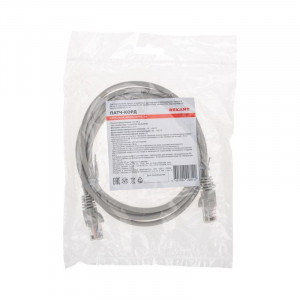 Патч-корд U/UTP CAT 5e RJ45-RJ45 26AWG LSZH сер. 2м 02-0100-2