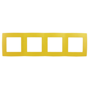 12-5004-21 Рамка на 4 поста, 2, жёлтый (10/100/2000) Б0019413