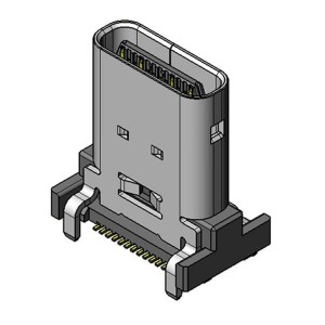 DX07S024WJ1R350, USB-коннекторы VERT MNT SMT RCPT USB Type C