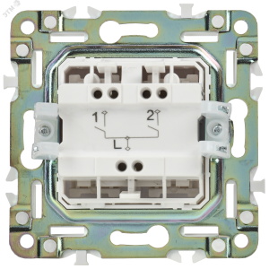 SKANDY Выключатель 2-клавишный 10А SK-V04W арктический белый IEK SK-V20-0-10-K01