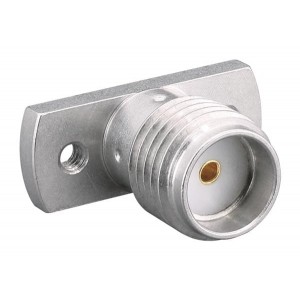 CONSMA017, РЧ соединители / Коаксиальные соединители SMA, Panel Mount, Female Receptacle, 2-Hole Flange, Stainless Steel, No Screws