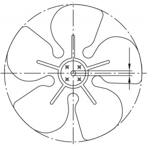 73813-2-3634, Принадлежности для вентиляторов Axial Impeller for Q-Motors and Energy-Saving Motors (ESM), Airflow 