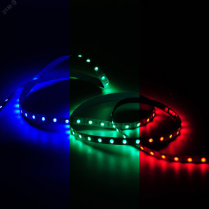 Лента Gauss Basic LED 5050/60 12V 10W/m 700lm/m RGB 10mm IP20 5m 1/100