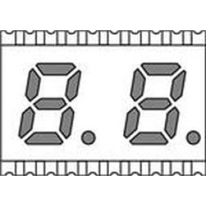 ACDA03-41PBWA/A-F01, Светодиодные дисплеи и аксессуары BLUE DIFFUSED 2 DIGITS