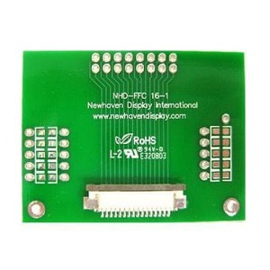 NHD-FFC16-1, Средства разработки визуального вывода 16 pin 1mm pitch FFC-thru hole adptr