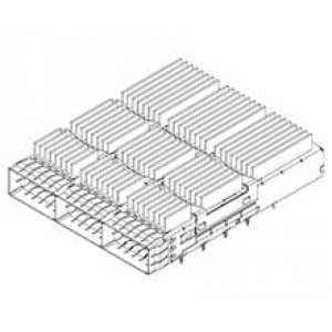 203369-1347, Соединители для ввода/вывода QSFP-DD Cage ASSY 1x3 SAN Fin HS SF