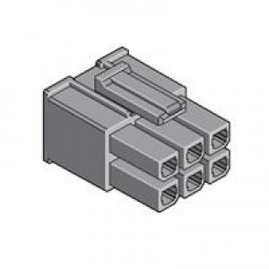 170001-0106, Проводные клеммы и зажимы Mega-Fit Recept Hsg 6 ckt Glow-Wire