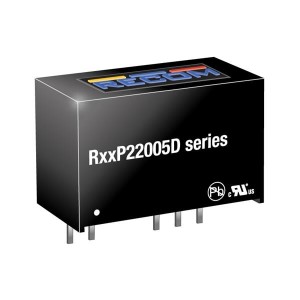 R24P22005D/P, Преобразователи постоянного тока в постоянный с изоляцией 2W 24Vin +20/-5Vout 50/-200mA