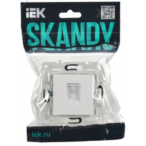 SKANDY Розетка компьютерная RJ45 кат.5E SK-K01W арктический белый IEK SK-K10-1-K01