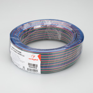 ARL-20AWG-4WIRE-CU, Шлейф для питания и управления мультицветными (RGB) светодиодными лентами. 4 проводника, калибр проводника 20AWG, сечение проводника 0.52 мм2, проводник из луженой меди, внешняя оболочка из ПВХ синего, красного, зелёного и чёрного цветов