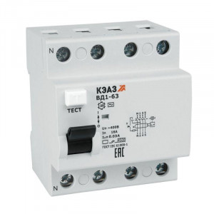 Выключатель дифференциального тока (УЗО) 4п 25А 30мА тип AC ВД1-63 4225 УХЛ4 221947