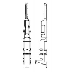 DF1B-2022PCFB, Проводные клеммы и зажимы 20-22AWG PIN CONTACT GOLD PLATING