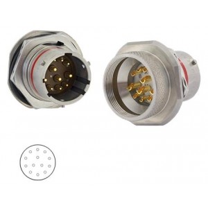 8STA7Y1035PN022, Круговой мил / технические характеристики соединителя Jam Nut Receptacle - size 10 - 13 contacts - Male