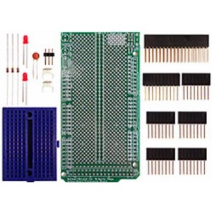 206-0001-02, Наборы компонентов Through Hole Prototyping Shield for Arduino Mega with Components and Free Breadboard