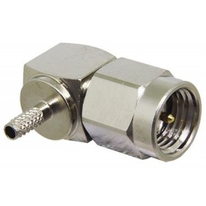 CONSMA012-R178, РЧ соединители / Коаксиальные соединители SMA Mal R Angle Cbl End Crimp-RG-178 Cbl