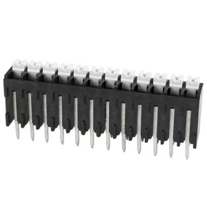 TBLH10V-350-12BK, Фиксированные клеммные колодки Terminal block, screwless, High Temp, 3.5, Vertical, 12, Black w Gray Button