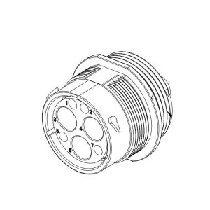 AHDM04-24-07PN-CL22, Стандартный цилиндрический соединитель 7 Position, Receptac al Seal, Wide Thread