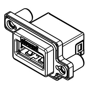 SS-52200-002, USB-коннекторы Single Port RA USB SealJack