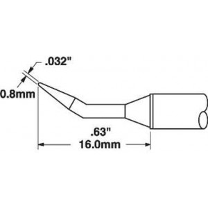 STTC-840, Паяльники Cart. Conical Bent 0.4mm(0.016 
