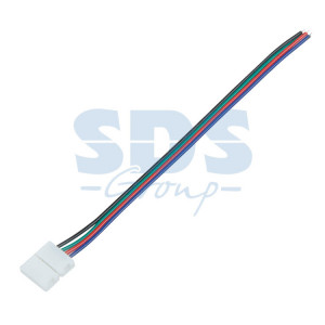 144-008 Коннектор питания (1 разъем) для RGB светодиодных лент шириной 10 мм LAMPER(кр.10шт)