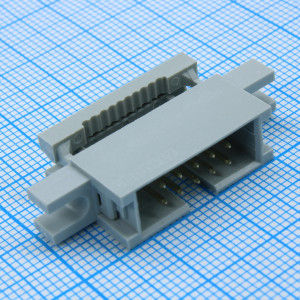 DS1015-10MN2A, IDC разъем, вилка на плоский шлейф 10pin(2x5), шаг 2.54мм