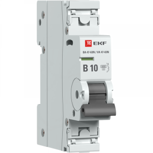 Выключатель автоматический 1п 10А (B) 6кА ВА 47-63N PROxima M636110B