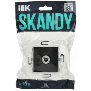 SKANDY Розетка TV проходная SK-A17Bl черный IEK SK-A10-P-K02