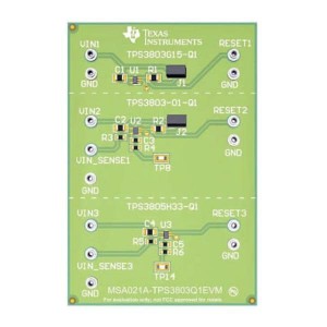 TPS3803Q1EVM, Средства разработки интегральных схем (ИС) управления питанием EVM FOR TPS3803-01-Q1 AND TPS3805-01-Q1