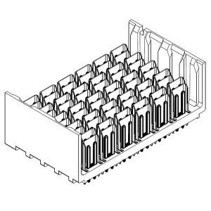 171395-1807, Высокоскоростные/модульные разъемы IMPEL 1.9MM 6X8 VRT BKPLN HDR UNGUID OPN