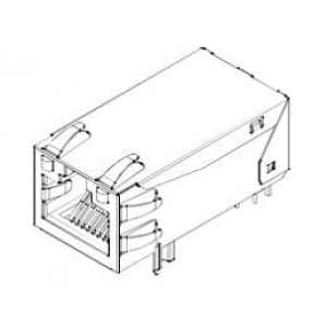 RJMG163217101NR, Модульные соединители / соединители Ethernet RJMAG