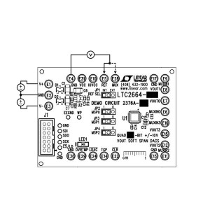 DC2376A-A, Средства разработки интегральных схем (ИС) преобразования данных LTC2664-16 Demo Board - Quad 16-Bit A±10V