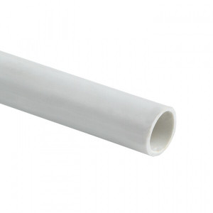 Труба гладкая ПВХ жесткая d25 мм (2 м) (50 м/уп) белая Plast trg-25w-2m