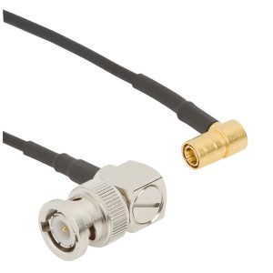 095-850-238-024, Соединения РЧ-кабелей BNC Right Angle Plug to SMB Right Angle Plug RG-174 24 in Length 50 Ohms
