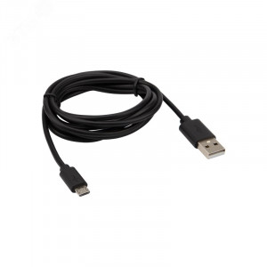 Шнур USB (шт.micro USB - шт. USB A), 1.8 метра, черный