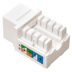 Модуль Keystone RJ45 кат.6 неэкранир. 110 IDC 90град. бел. TERACOM PRO TRP-KSTN-90D-6UTP-WH