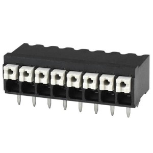 TBLH10-350-08BK, Фиксированные клеммные колодки Terminal block, screwless, High Temp, 3.5, Horizontal, 8, Black w Gray Button