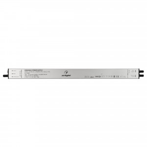 Блок питания ARPV-LG48240-LINEAR-PFC-DALI2-PD (48V, 5A, 240W) 034884, Диммируемый блок питания 48V с гальванической развязкой, ток 5А, 240Вт, с управлением DALI, c функцией PUSH-DIM, с корректором мощности, PF>0,95. Тонкий металлический корпус IP67. Вход: 220-240VAC. Выход: 48VDC, ШИМ 1кГц. Размер 400х30х21 mm.. Совместимос