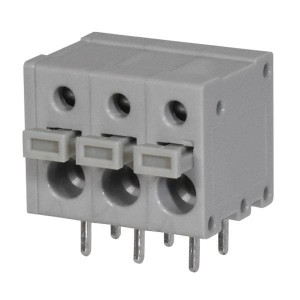 TBL009-500-03GY-2GY, Фиксированные клеммные колодки Terminal block, screwless, 5.00, Horizontal, 3, Gray w Gray Button