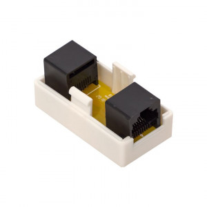 Адаптер проходной RJ45-RJ45 кат.5E неэкранир. TERACOM бел. TRC-INLC-2RJ45-5EUTP-WH