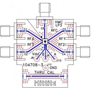 EV1HMC344ALP3, Радиочастотные средства разработки EVALUATION PCB ASSEMBLY