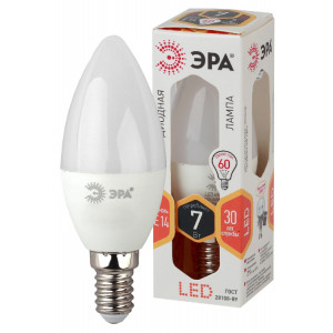 Лампочка светодиодная STD LED B35-7W-827-E14 E14 / Е14 7Вт свеча теплый белый свет Б0020538