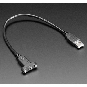 4053, Принадлежности Adafruit  Panel Mount Cable USB C to Type A - 30cm