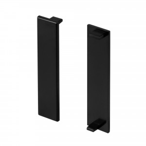 PLINTUS-H54 BLACK, Пара глухих заглушек для профиля PLINTUS-H54 черного цвета. Материал пластик.  В комплекте 2 шт., цена за 1 комплект.
