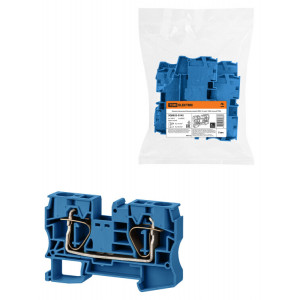 Зажим клеммный безвинтовой (ЗКБ) 16мм2 100А синий SQ0822-0142