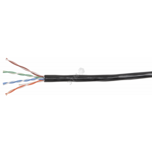 Витая пара U/UTP кат.5E 4х2х24AWG LDPE черный 100м LC3-C5E04-139-100