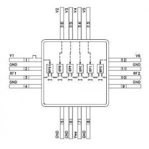 HMC424AG16, Аттенюаторы 5 dB LSB 6-Bit Digital Attenuator SMT