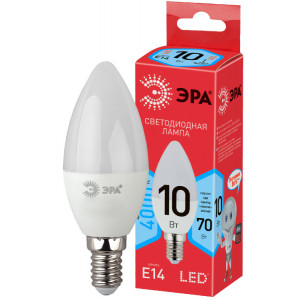 Лампа светодиодная ECO LED B35-10W-840-E14 (диод, свеча, 10Вт, нейтр, E14) (10/100/3500) Б0032963
